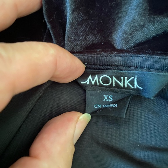 Monki Velvet Black Wrap Front Gothic Jumpsuit women’s size XS - Picture 13 of 16